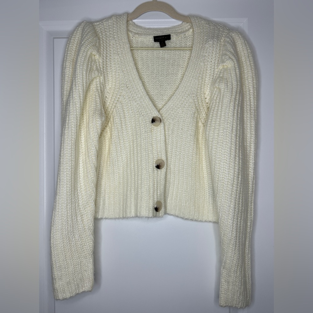 Current Air Cream Knit Cardigan